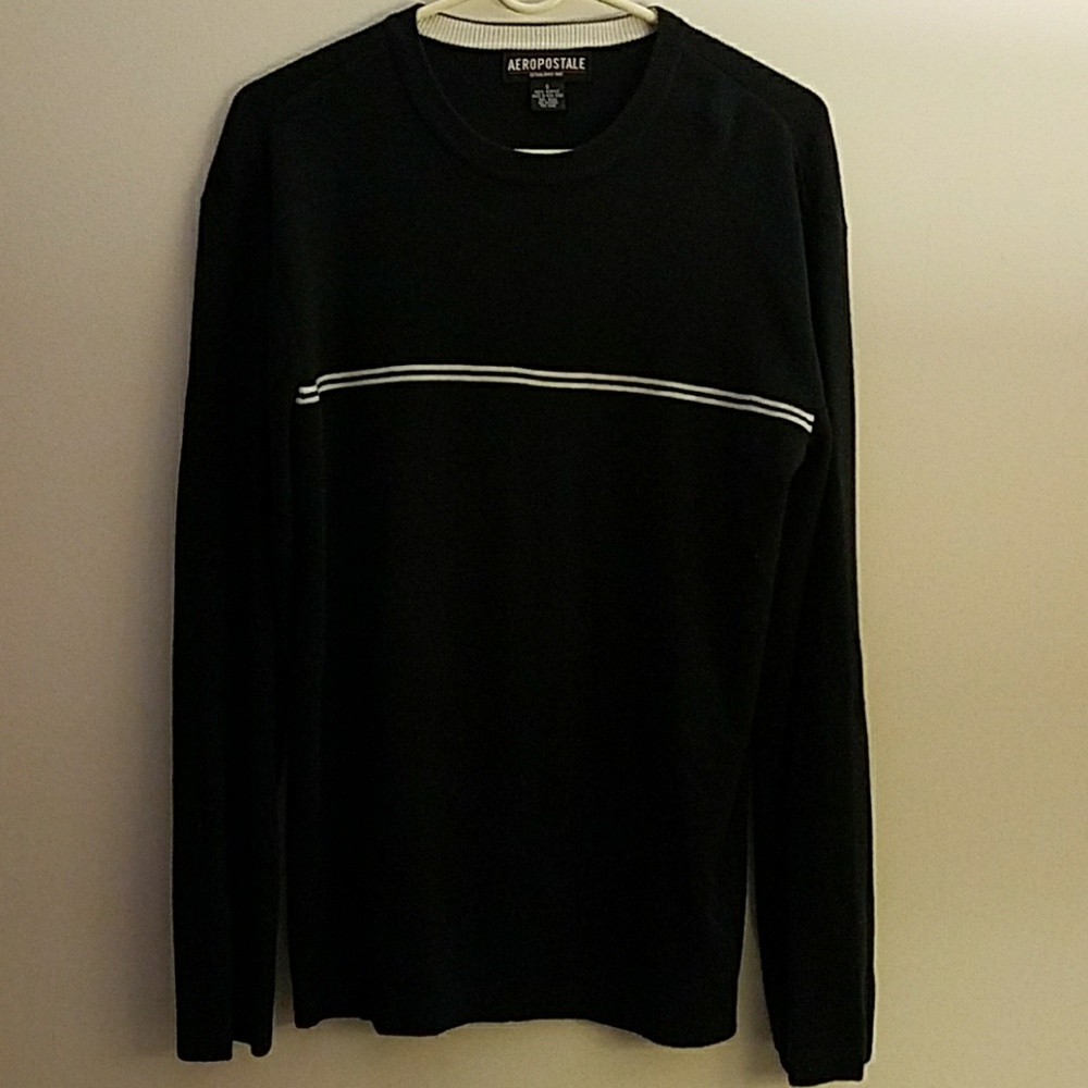Men'sAeropostale Navy crew neck sweater size small